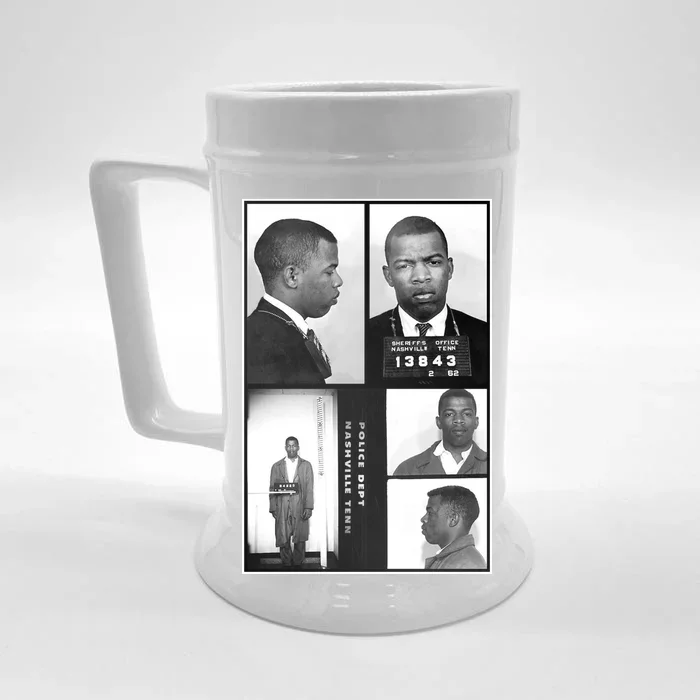 John Lewis Mug Shots Civil Rights Leader Front & Back Beer Stein