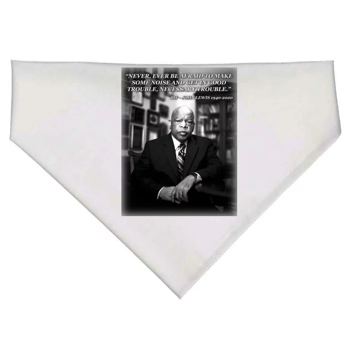 John Lewis Portrait Quote 1940-2020 Tribute USA-Made Doggie Bandana