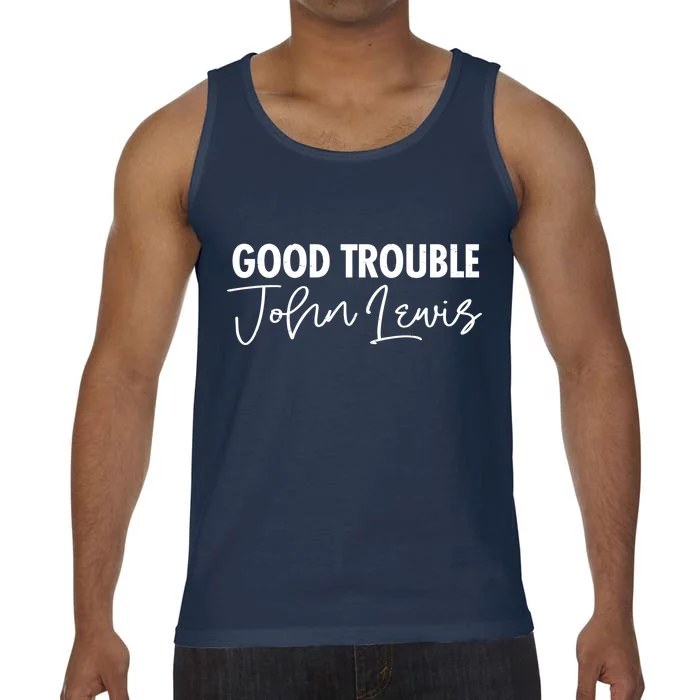 John Lewis Signature Tribute Good Trouble Comfort Colors® Tank Top