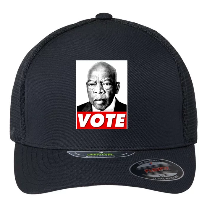 John Lewis Tribute Vote Poster Flexfit Unipanel Trucker Cap