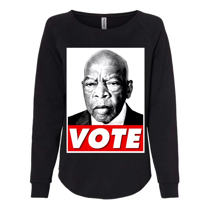 John Lewis Tribute Vote Poster Womens California Wash Sweatshirt