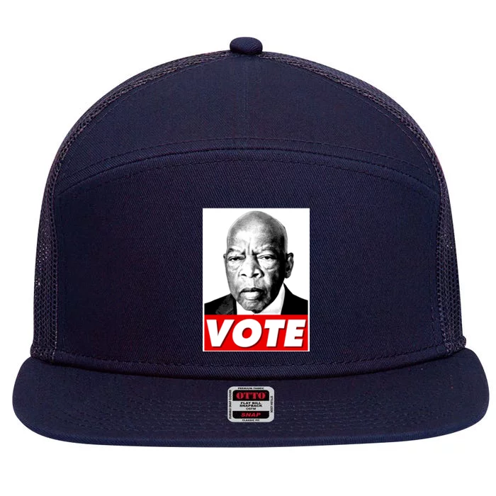 John Lewis Tribute Vote Poster 7 Panel Mesh Trucker Snapback Hat