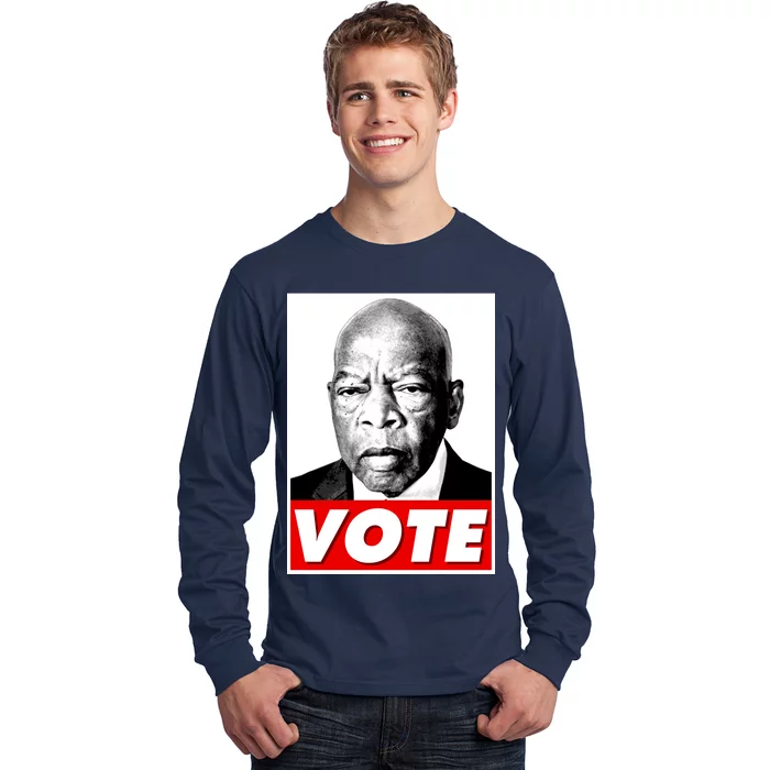 John Lewis Tribute Vote Poster Long Sleeve Shirt