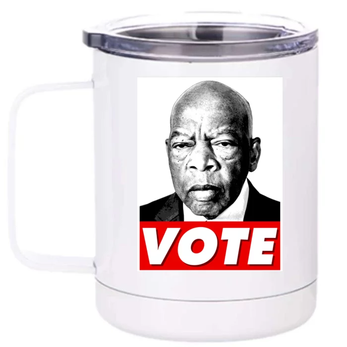 John Lewis Tribute Vote Poster Front & Back 12oz Stainless Steel Tumbler Cup