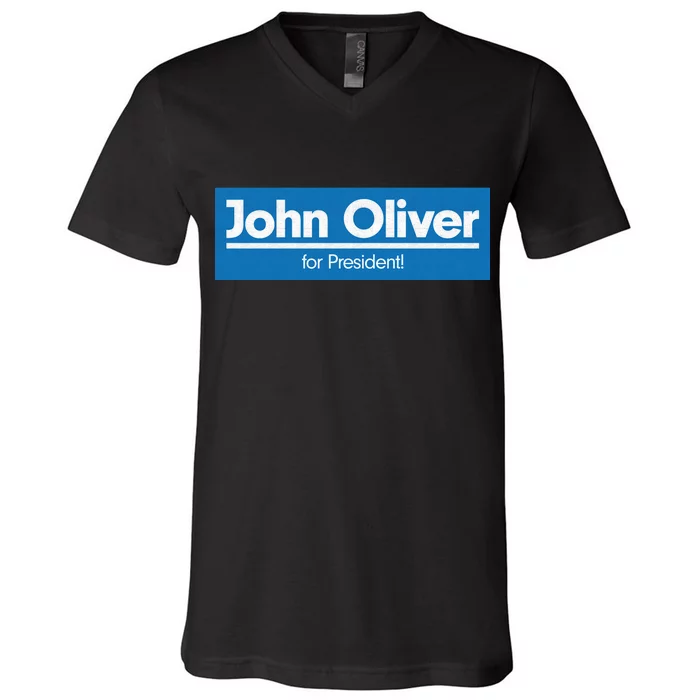 John Oliver For President V-Neck T-Shirt