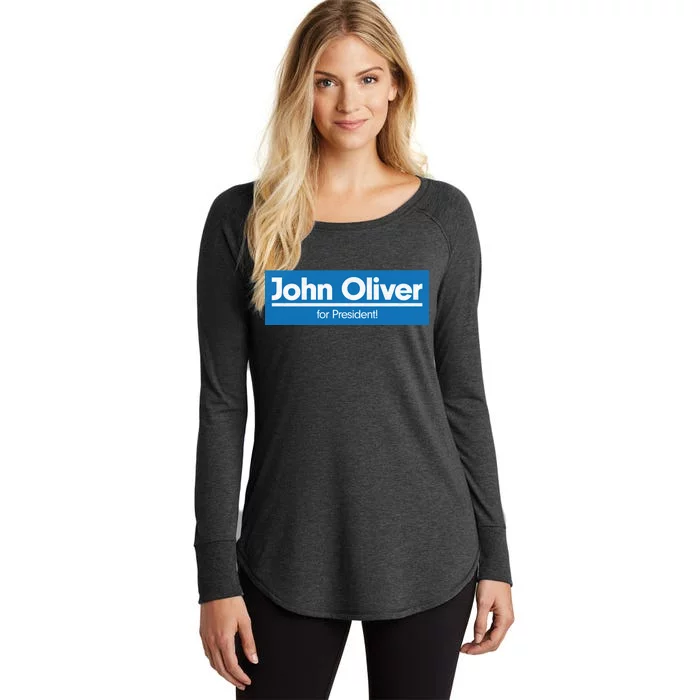 John Oliver For President Women's Perfect Tri Tunic Long Sleeve Shirt