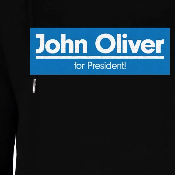 John Oliver For President Womens Funnel Neck Pullover Hood