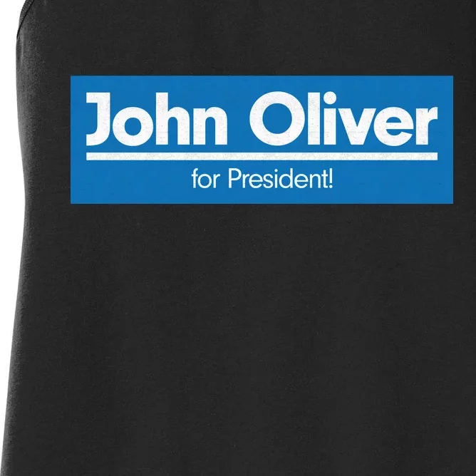 John Oliver For President Women's Racerback Tank