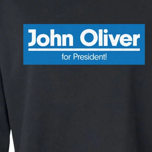 John Oliver For President Cropped Pullover Crew