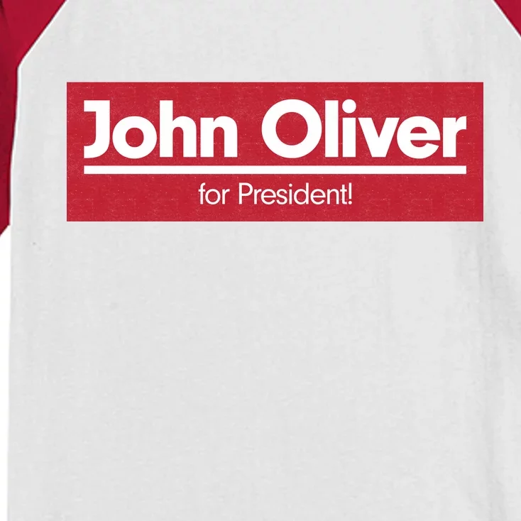 John Oliver For President Kids Colorblock Raglan Jersey