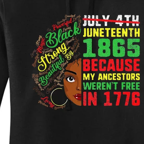 Juneteenth Outfit  June 19th Afro Curly Hair Women's Pullover Hoodie