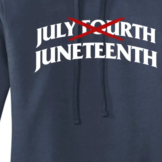 Juneteenth Over July 4th Novelty Juneteenth Gift Women's Pullover Hoodie