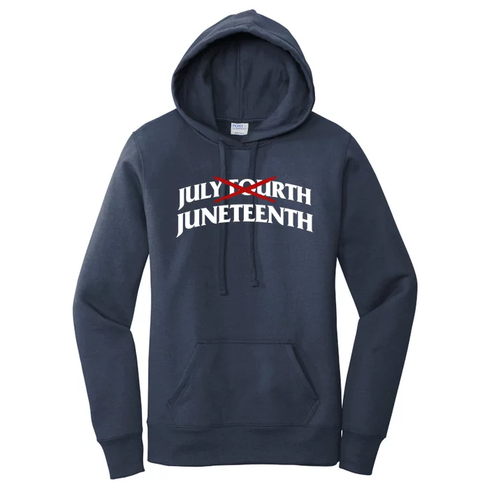 Juneteenth Over July 4th Novelty Juneteenth Gift Women's Pullover Hoodie