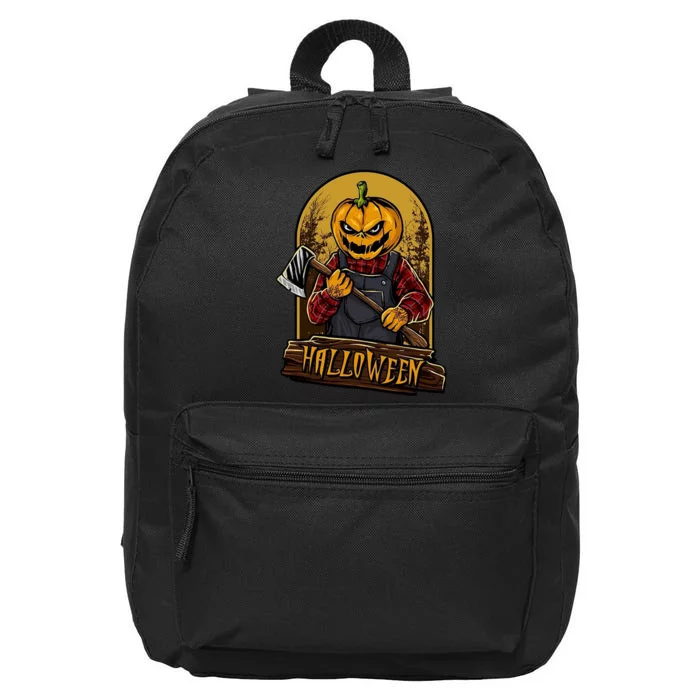 Jack O Lantern Reaper Pumpkin 16 in Basic Backpack