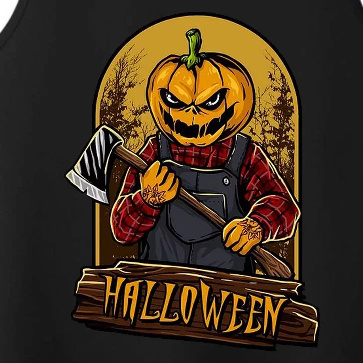 Jack O Lantern Reaper Pumpkin Performance Tank