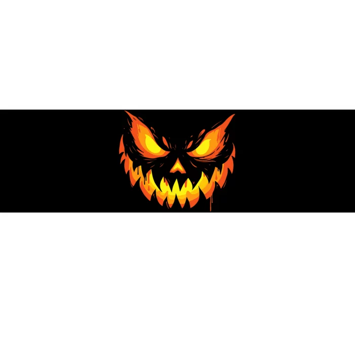 Jack O Lantern Scary Carved Pumpkin Face Halloween Bumper Sticker