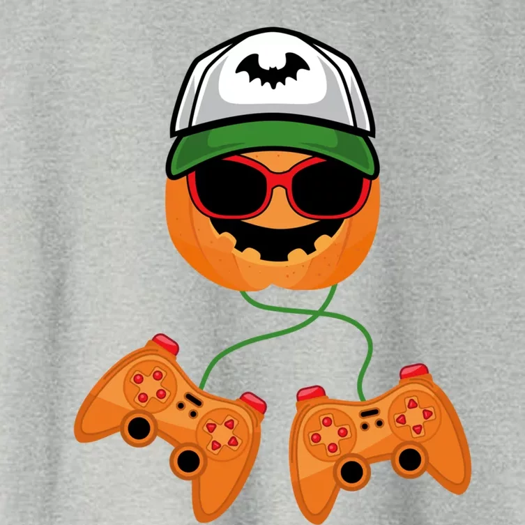 Jack O Lantern Halloween Gaming Gamer Meaningful Gift Women's Crop Top Tee