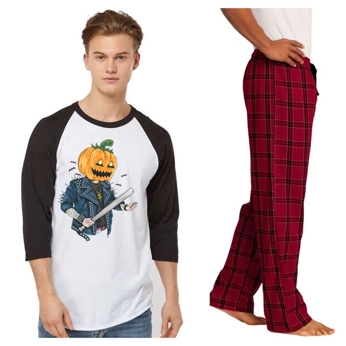 Jack O Lantern Gangster Gang Raglan Sleeve Pajama Set