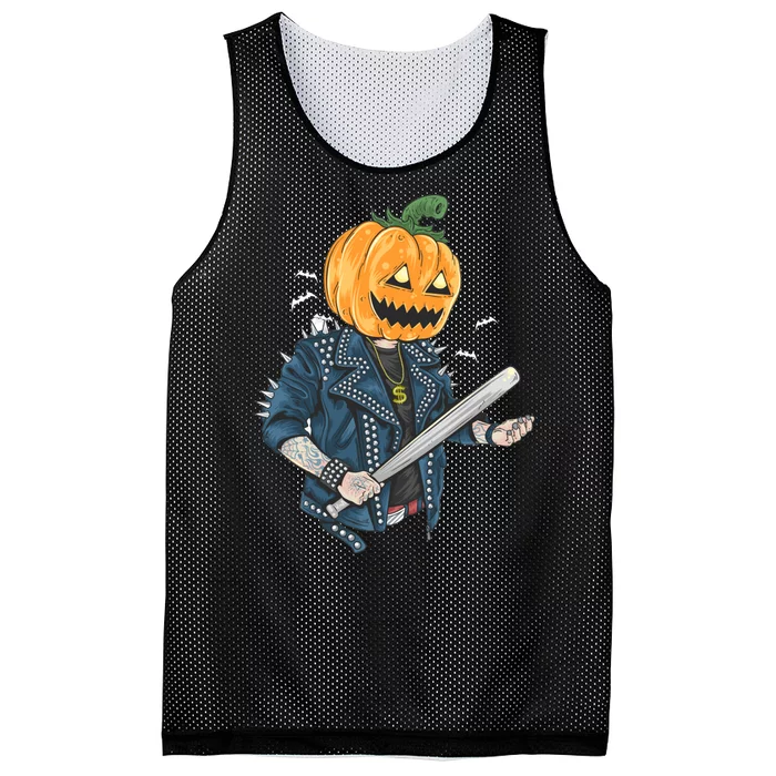 Jack O Lantern Gangster Gang Mesh Reversible Basketball Jersey Tank