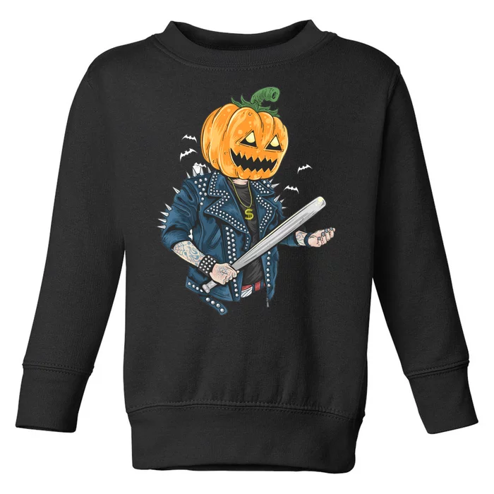 Jack O Lantern Gangster Gang Toddler Sweatshirt