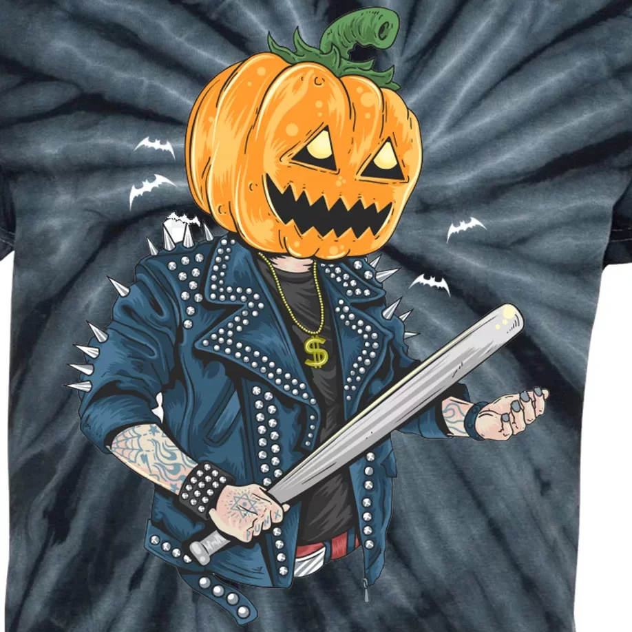 Jack O Lantern Gangster Gang Kids Tie-Dye T-Shirt