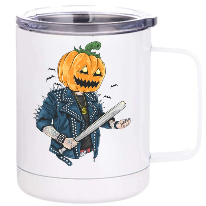 Jack O Lantern Gangster Gang Front & Back 12oz Stainless Steel Tumbler Cup