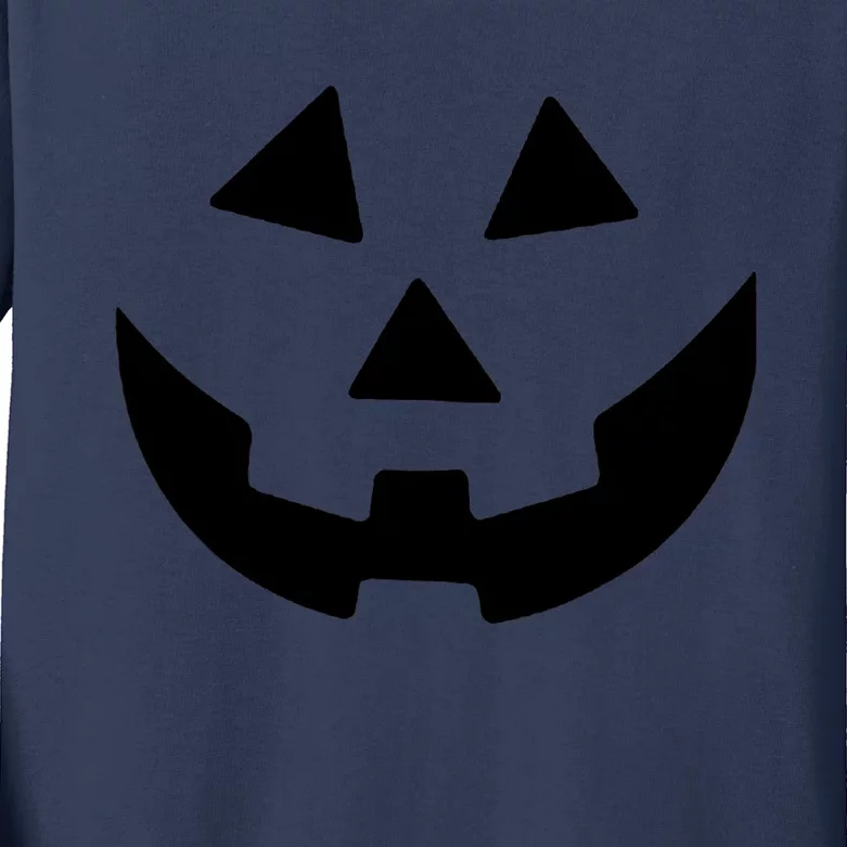 Jack O Lantern Pumpkin Halloween Costume Kids Long Sleeve Shirt