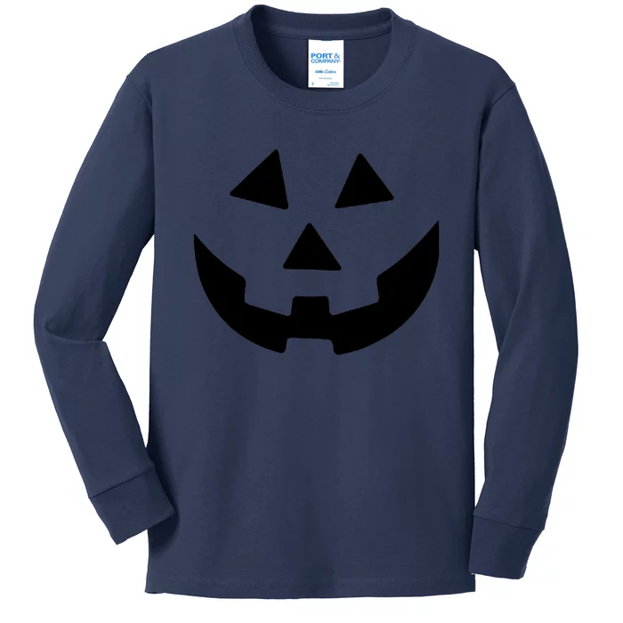 Jack O Lantern Pumpkin Halloween Costume Kids Long Sleeve Shirt