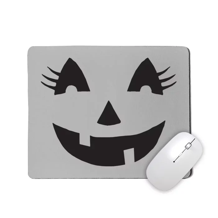 Jack O Lantern Face Pumpkin Eyelashes Hallowen Costume Funny Mousepad