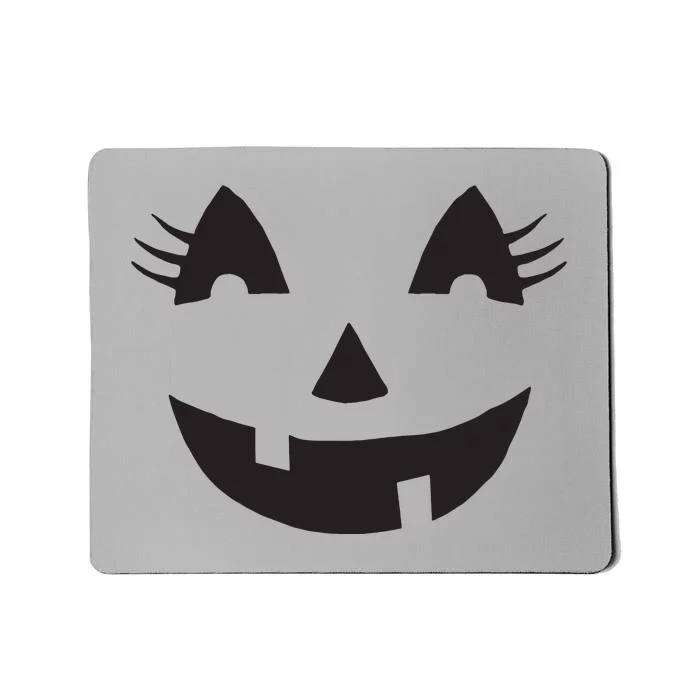 Jack O Lantern Face Pumpkin Eyelashes Hallowen Costume Funny Mousepad