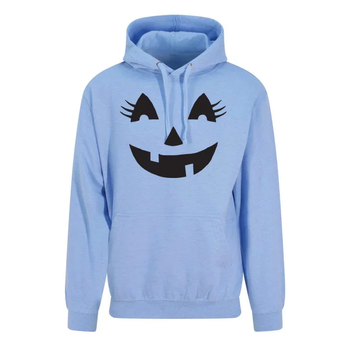 Jack O Lantern Face Pumpkin Eyelashes Hallowen Costume Funny Unisex Surf Hoodie