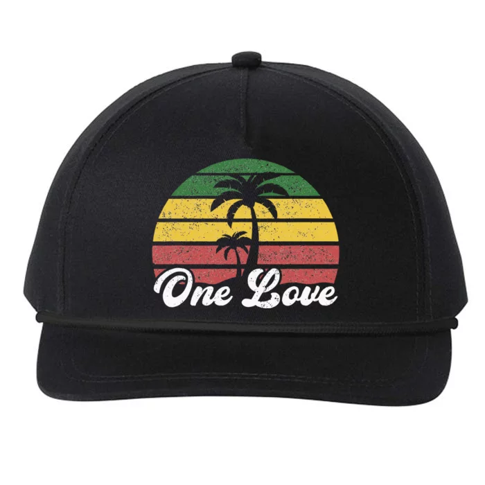 Jamaica One Love Reggae Caribbean Music Rasta Rastafari Men Snapback Five-Panel Rope Hat