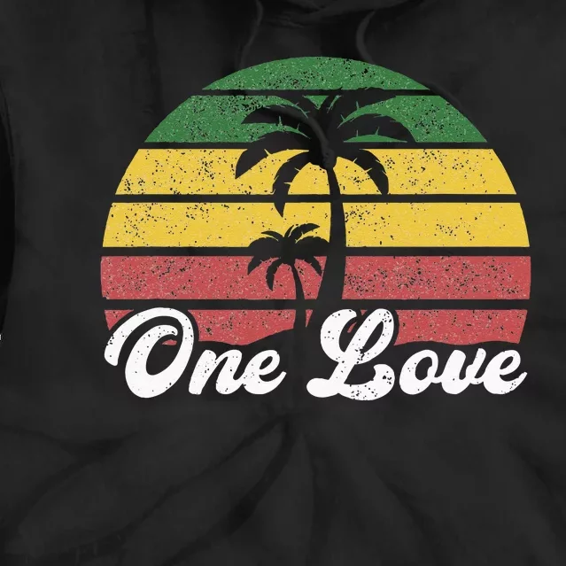 Jamaica One Love Reggae Caribbean Music Rasta Rastafari Men Tie Dye Hoodie