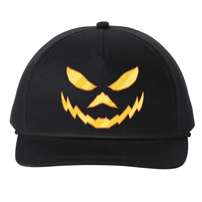 Jack O Lantern Face Halloween Spooky Snapback Five-Panel Rope Hat