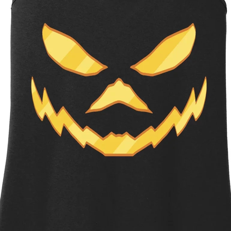 Jack O Lantern Face Halloween Spooky Ladies Essential Tank