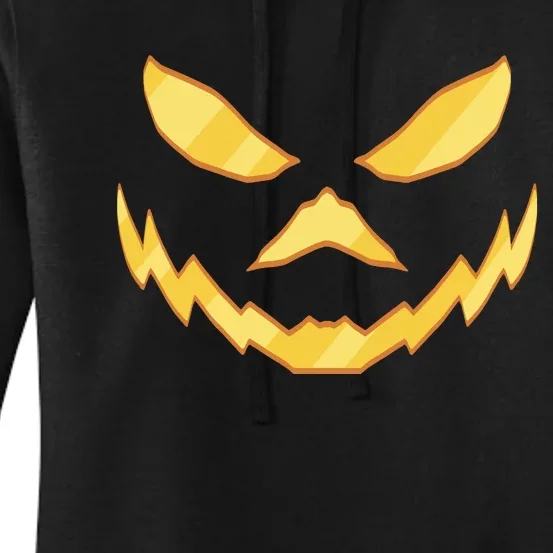 Jack O Lantern Face Halloween Spooky Women's Pullover Hoodie