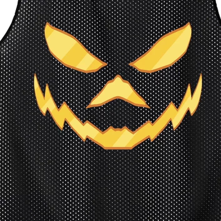 Jack O Lantern Face Halloween Spooky Mesh Reversible Basketball Jersey Tank