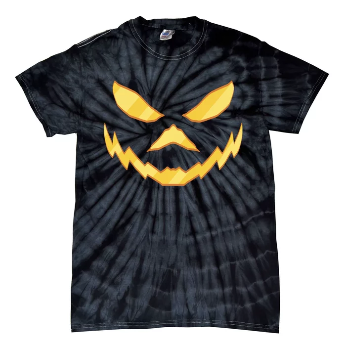 Jack O Lantern Face Halloween Spooky Tie-Dye T-Shirt