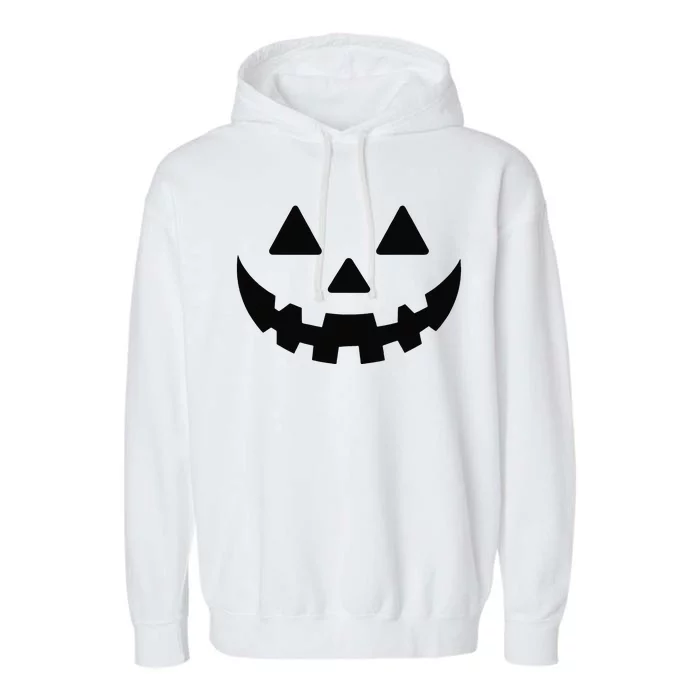 Jack O Lantern Face Pumpkin Eyelashes Hallowen Costume Funny Garment-Dyed Fleece Hoodie