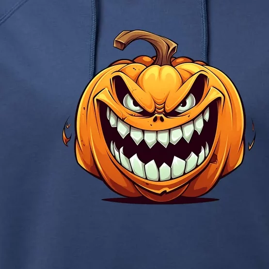 Jack O Lantern Scary Carved Pumpkin Face Halloween Costume Performance Fleece Hoodie