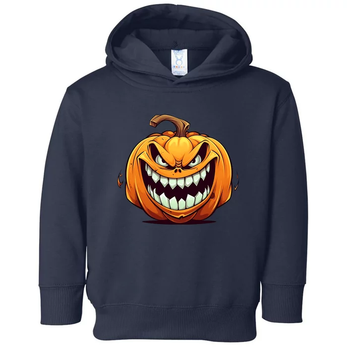 Jack O Lantern Scary Carved Pumpkin Face Halloween Costume Toddler Hoodie