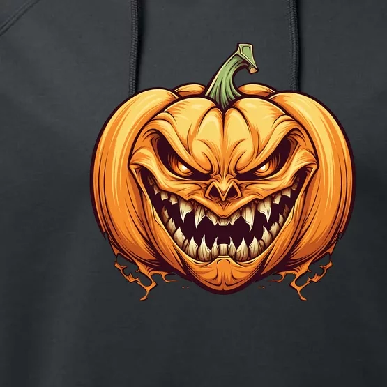 Jack O Lantern Scary Carved Pumpkin Face Halloween Costume Performance Fleece Hoodie