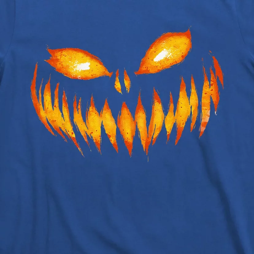 Jack O Lantern Scary Carved Pumpkin Face Halloween Costume T-Shirt