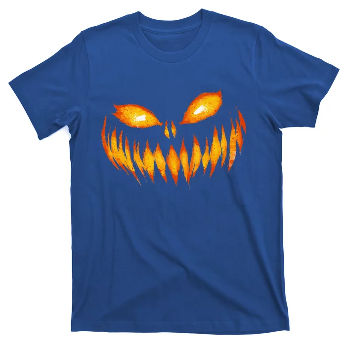 Jack O Lantern Scary Carved Pumpkin Face Halloween Costume T-Shirt