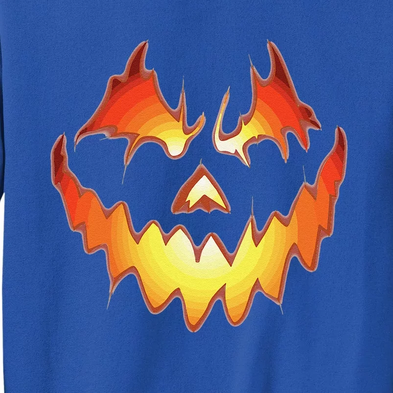 Jack O Lantern Scary Pumpkin Face Funny Halloween Tall Sweatshirt