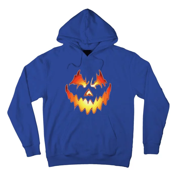 Jack O Lantern Scary Pumpkin Face Funny Halloween Tall Hoodie