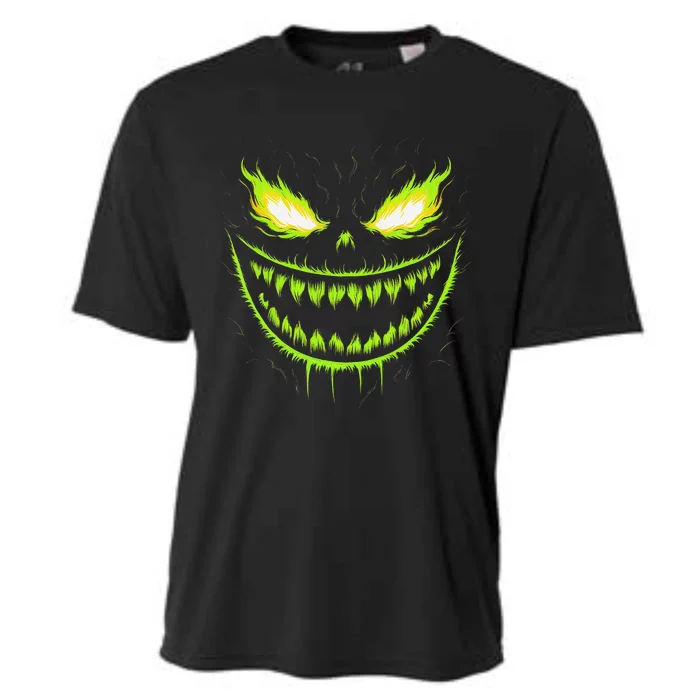 Jack O Lantern Scary Pumpkin Halloween Gift Cooling Performance Crew T-Shirt