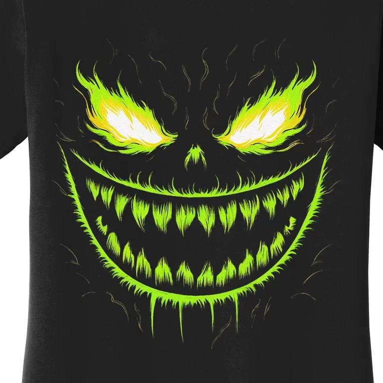 Jack O Lantern Scary Pumpkin Halloween Gift Women's T-Shirt