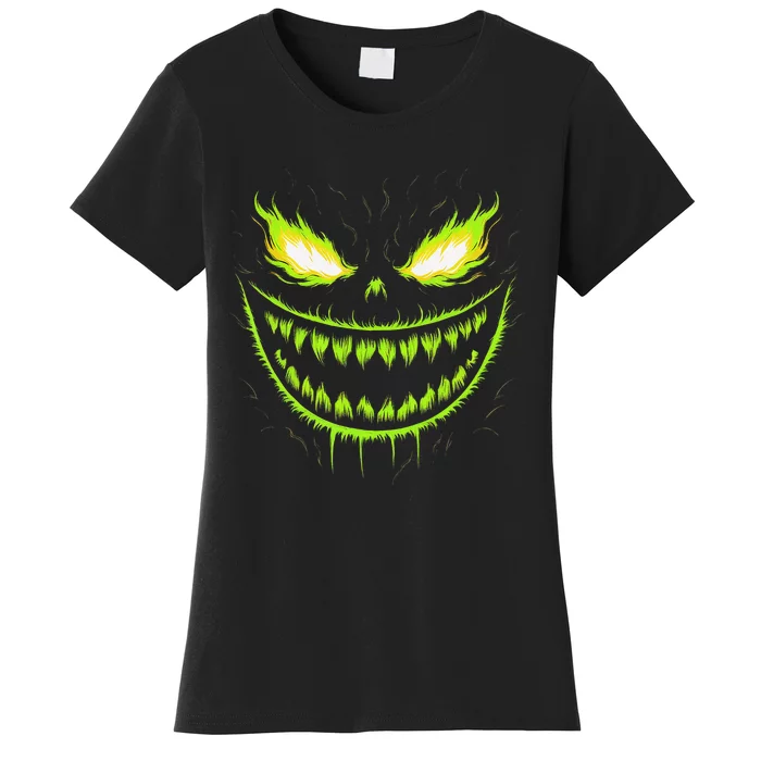 Jack O Lantern Scary Pumpkin Halloween Gift Women's T-Shirt