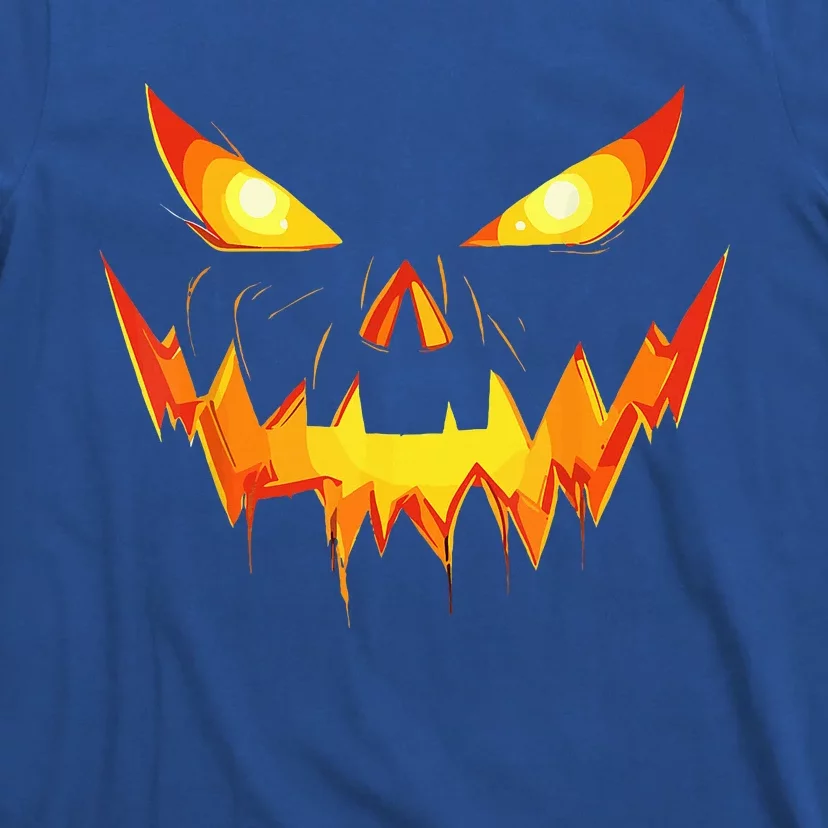 Jack O Lantern Face Pumpkin Scary Halloween Costume Funny T-Shirt